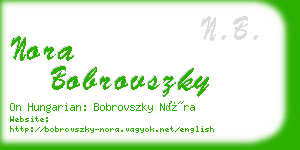 nora bobrovszky business card